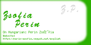 zsofia perin business card